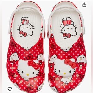 HELLO KITTY RED CLASSIC CLOG Crocs SIZE: W8 Brand NEW Package from Crocs